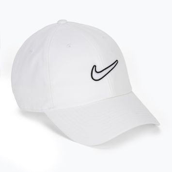 Cappellino con visiera Nike Club Unstructured Swoosh white/white