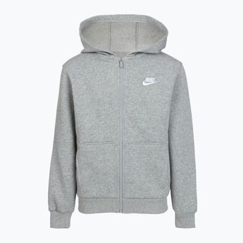 Felpa bambini Nike Sportswear Club Fleece dark grey heather/base grey/white