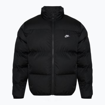 Giacca Nike Sportswer Club Puffer isolata uomo nero/bianco