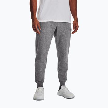 Pantaloni Rival Fleece Joggers di Under Armour da uomo in castlerock, erica chiara/bianco