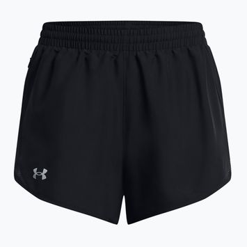 Pantaloncini da corsa Under Armour Fly By 3" donna nero/nero/riflettente