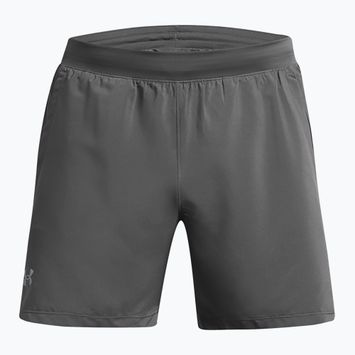 Pantaloncini da corsa Under Armour Launch 5" da uomo color castlerock/castlerock/riflettente