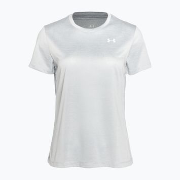 Maglietta da allenamento Under Armour Tech C-Twist halo grigio/bianco da donna