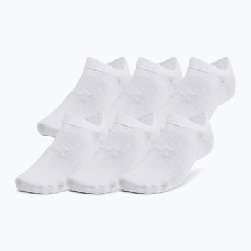 Calzini da allenamento Under Armour Essential No Show 6 Pack bianco/bianco/grigio alo.