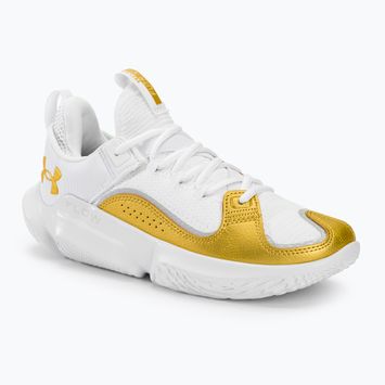 Under Armour Flow Futr X3 scarpe da basket bianco/bianco/oro metallico