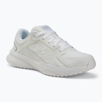 Under Armour Edge Leather scarpe da ginnastica bianche/bianche/grigie da uomo