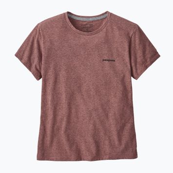 Maglietta Patagonia P-6 Logo Responsibili-Tee donna color malva dulse