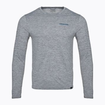 Longsleeve Uomo Patagonia Cap Cool Daily Graphic Shirt-Waters boardshort logo abalone blue/grigio piuma
