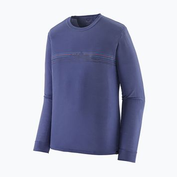 Uomo Patagonia Cap Cool Merino Blend Longsleeve Graphic strata stripe/solstice purple