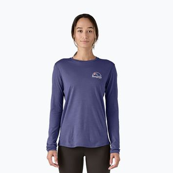 Patagonia Cap Cool Merino Blend Graphic imagine moon longsleeve donna: solstizio viola