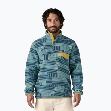 Felpa da uomo Patagonia LW Synch Snap-T P/O quilty fitz/wetland blue trekking