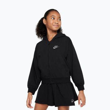 Felpa per bambini Nike Sportswear Full Zip Hoodie black/flat pewter