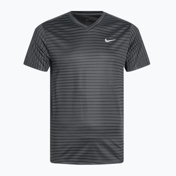 Maglietta da tennis Nike Court Dri-Fit Top Novelty da uomo antracite/bianco