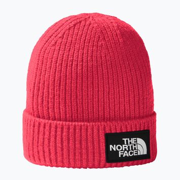 Cappello da trekking per bambini The North Face TnF Box Logo Cuffed radiant poppy