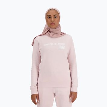 Felpa New Balance Classic Core Fleece Crew rosa pietra da donna