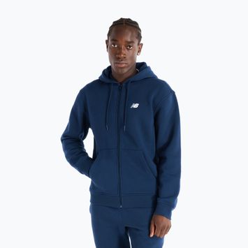 Felpa New Balance Core Brushed Full Zip uomo navy