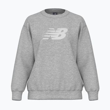 Felpa donna New Balance Sport Fleece Logo Crew grigio atletico