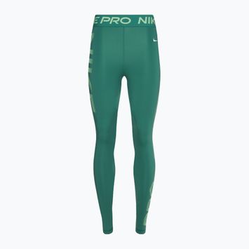 Leggings da allenamento da donna Nike Pro Dri-FIT Mid-Rise 7/8 Graphic bicoastal/verde vapore/bianco