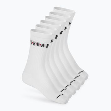 Calzini Jordan Everyday Crew 6 paia white/gym red/black