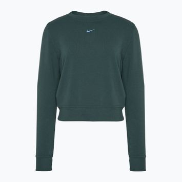 Felpa Nike Dri-FIT One Crew Neck French Terry donna verde vintage/nero