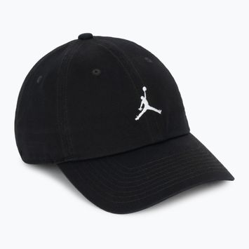 Cappellino con visiera Jordan Club Unstructured Curved-Bill nero/bianco