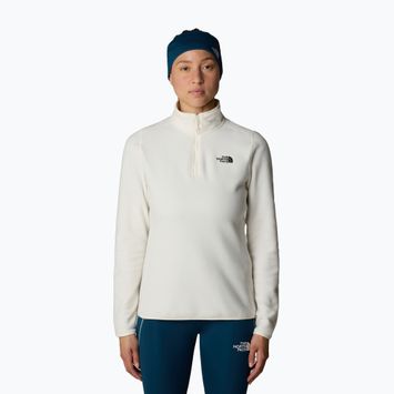 Felpa The North Face donna 100 Glacier 1/4 Zip bianca dune/npf