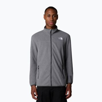 Felpa The North Face 100 Glacier Full Zip da uomo grigio erica media