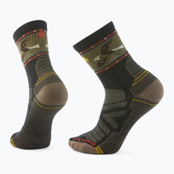 Smartwool Hike Light Cushion Soaring Print Mid Crew calze antracite
