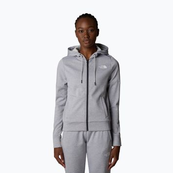 Felpa donna The North Face Reaxion Fleece Full Zip Hoodie tnf grigio chiaro heather