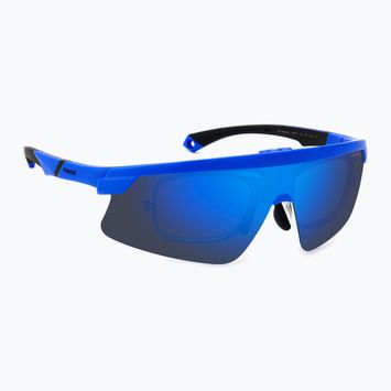 Occhiali da sole Polaroid PLD 7056/CI/S blu opaco/specchio blu polarizzati da uomo
