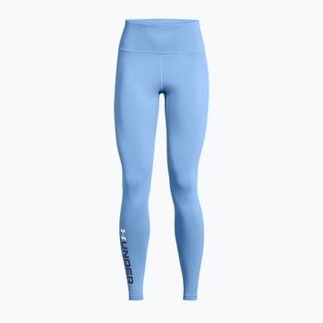 Under Armour Campus Graphic - leggings da allenamento da donna blu horizon/blu tech/bianco
