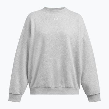 Under Armour donna Rival Fleece OS Crew mod grigio chiaro erica/bianco felpa
