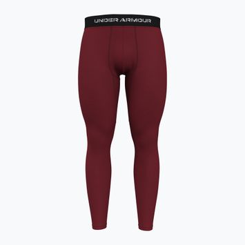 Leggings da allenamento Under Armour Elite CG cardinale/argento metallico per uomo