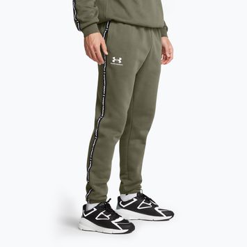 Pantaloni Under Armour Icon Fleece Jgr da uomo verde marino/bianco