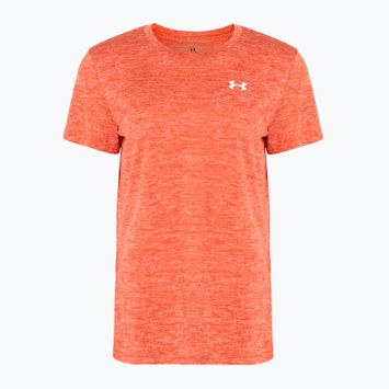 Maglietta da allenamento Under Armour Tech C-Twist bianco/fuoco da donna