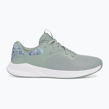Under Armour Charged Aurora 2+ verde silice/bianco/metallico silice, scarpe da ginnastica da donna