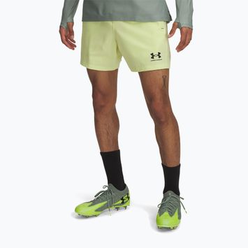 Pantaloncini da calcio Under Armour Challenger Pro Woven da uomo giallo sonico/nero