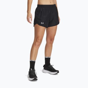 Pantaloncini da corsa Under Armour Fly By 3" Novelty neri / riflettenti da donna
