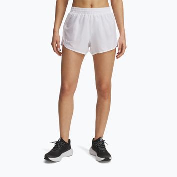 Pantaloncini da corsa Under Armour Fly By 3" Novelty bianchi/riflettenti da donna