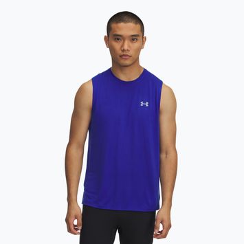 Canotta Under Armour Trail Run Launch da uomo royal/riflettente per la corsa