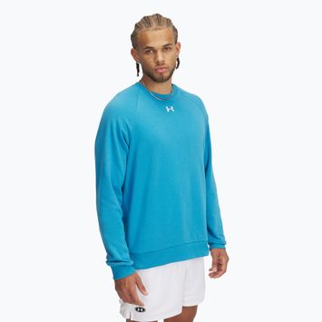 Felpa Under Armour Rival Fleece Crew da uomo blu etere/bianco