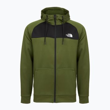 Felpa da uomo The North Face Reaxion Fleece Full Zip Hoodie verde bosco/nero