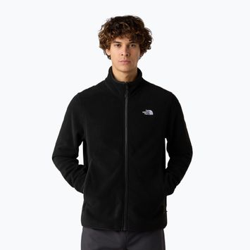 Felpa in pile da uomo The North Face Glacier Fleece nero