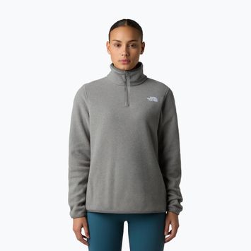 Felpa in pile da donna The North Face Glacier Fleece 1/4 Zip mid grey heather