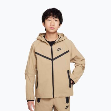 Giacca Nike Tech Woven da bambino paracadute beige/paracadute beige/nero