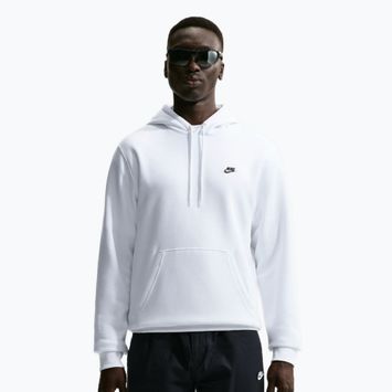 Felpa da uomo Nike Club Pullover Hoodie white/white/black