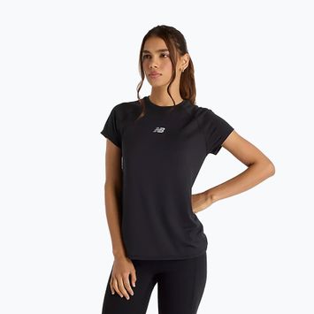 Maglietta New Balance Seasonal Jacquard nera da donna