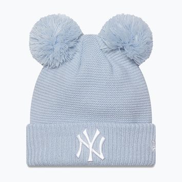 Berretto invernale da donna New Era Wmns Double Pom Nyyy blu pastello