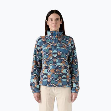 Patagonia felpa da trekking donna LW Synch Snap-T P/O blu geo/still