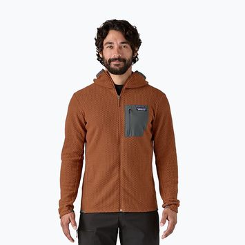 Felpa da trekking da uomo Patagonia R1 Air Full-Zip robin brown